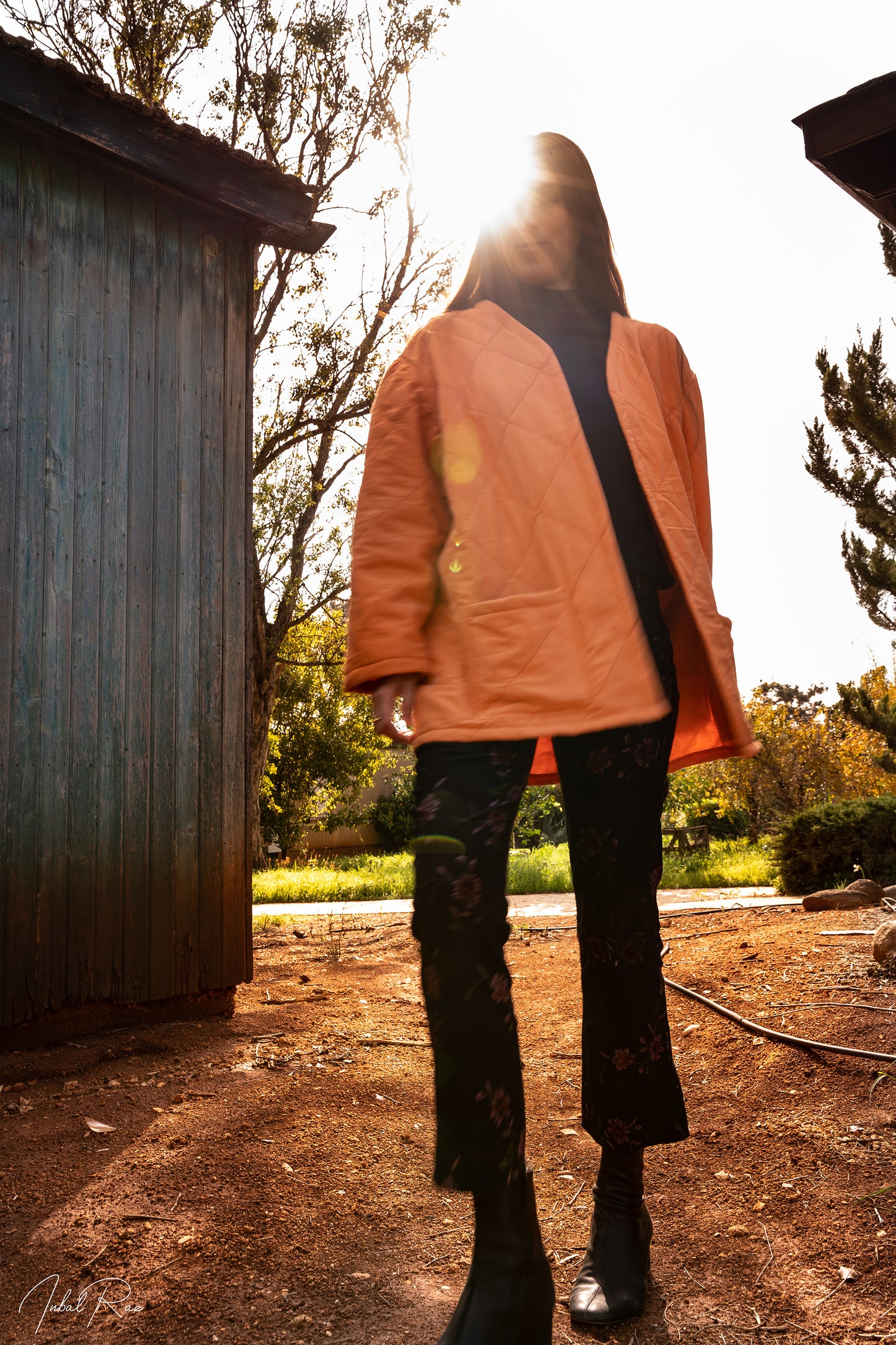 Quilted Jacket, Orange