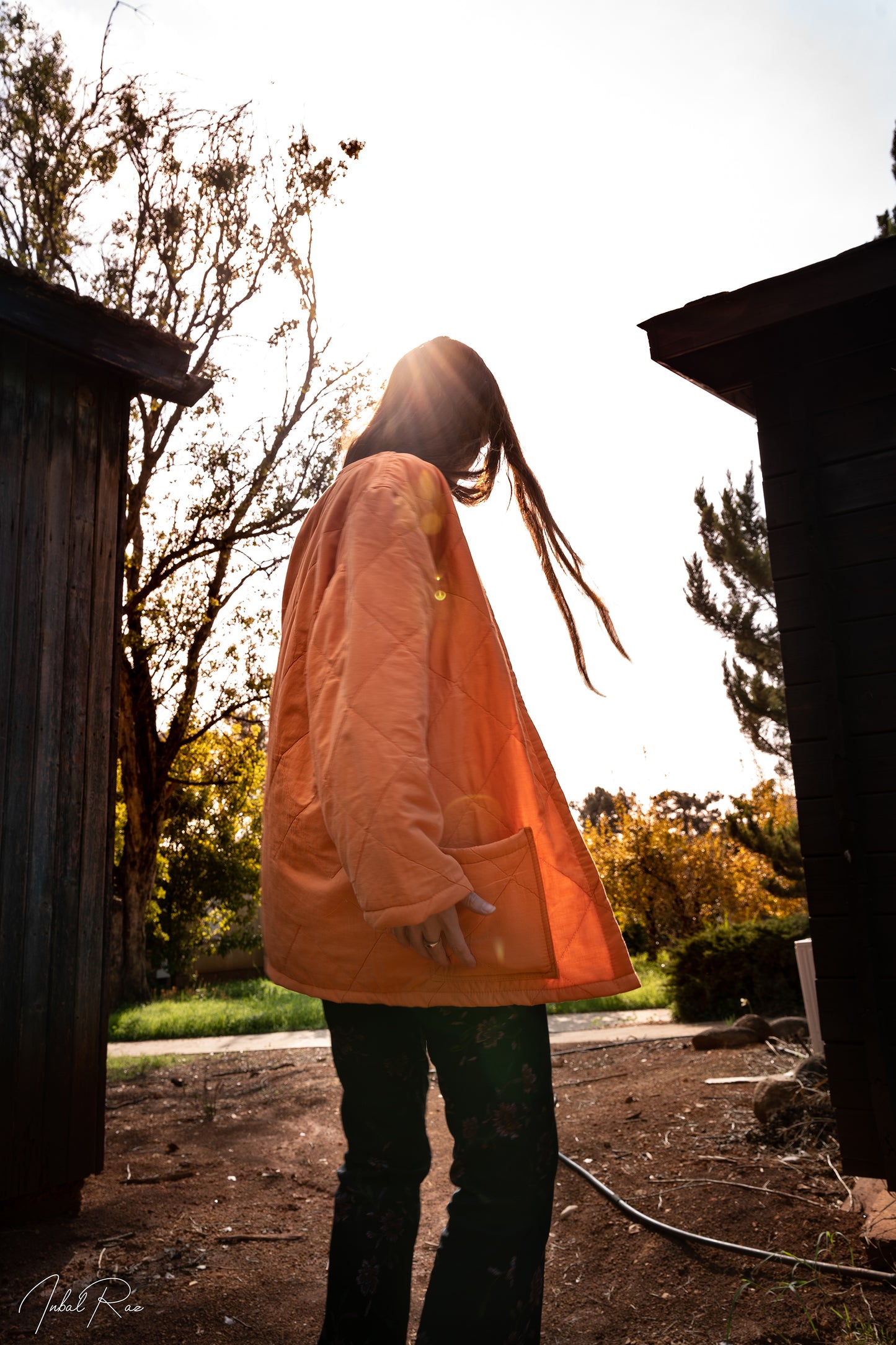 Quilted Jacket, Orange