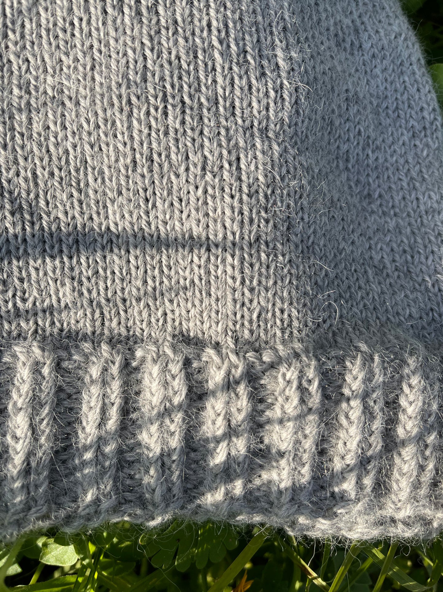 100% Alpaca Wool Hand Knit Top, Gray